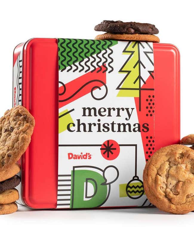 1lb Cookie Tin - Merry Christmas